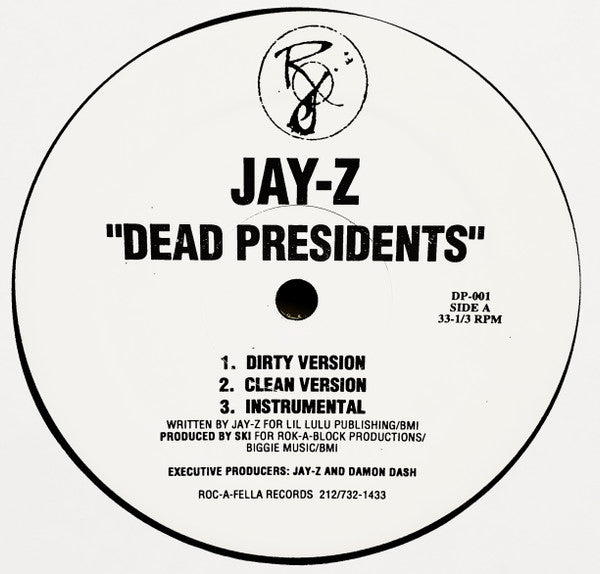 Jay-Z – Dead Presidents / Jay-Z's Listening Party – Twelves Wax