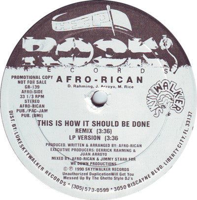 Afro-Rican – This Is How It Should Be Done