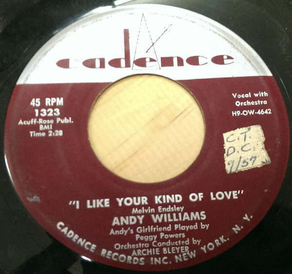 Andy Williams – I Like Your Kind Of Love