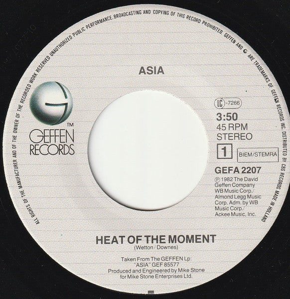 Asia  – Heat Of The Moment