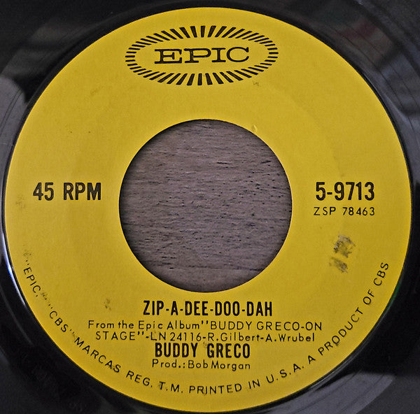 Buddy Greco – Zip-a-dee-doo-dah / It's Such A Happy Day