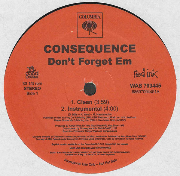 Consequence – Don't Forget Em