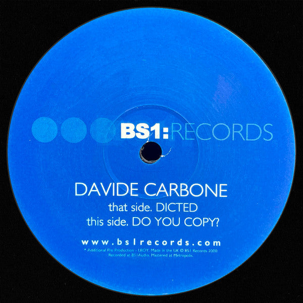 Davide Carbone – Dicted / Do You Copy? (IMAGINE)