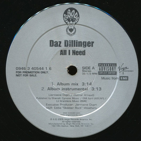 Daz Dillinger – All I Need