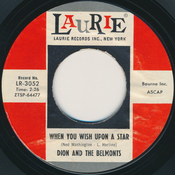 Dion And The Belmonts – When You Wish Upon A Star / Wonderful Girl