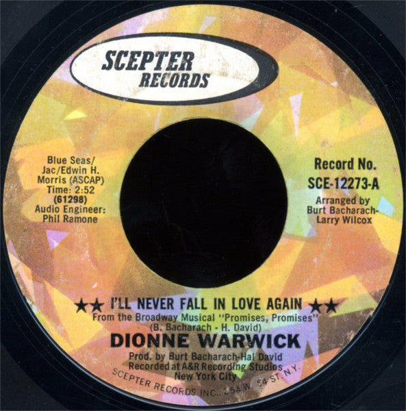 Dionne Warwick – I'll Never Fall In Love Again / What The World Needs Now Is Love