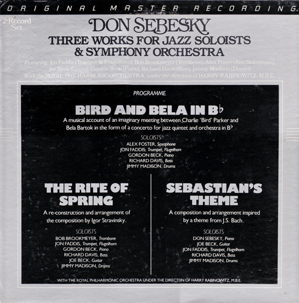 Don Sebesky – Three Works For Jazz Soloists & Symphony Orchestra