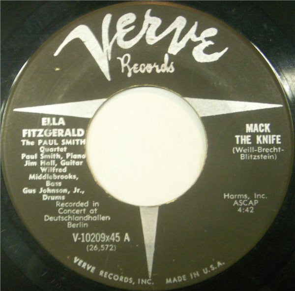 Ella Fitzgerald & The Paul Smith Quartet – Mack The Knife / Lorelei