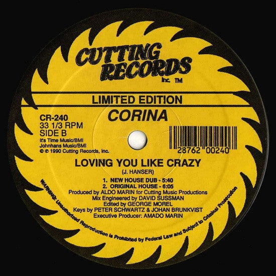 Corina-Loving You Like Crazy “Todd Terry Mix” 12”