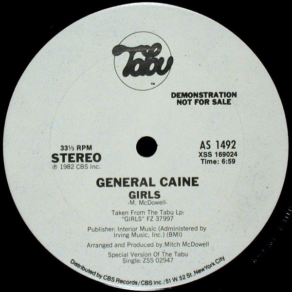 General Caine- Girls b/w Baseball 12
