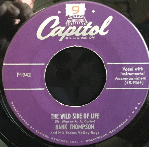 Hank Thompson – The Wild Side Of Life