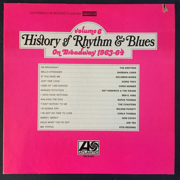 History Of Rhythm & Blues Volume 6 On Broadway 1963-64
