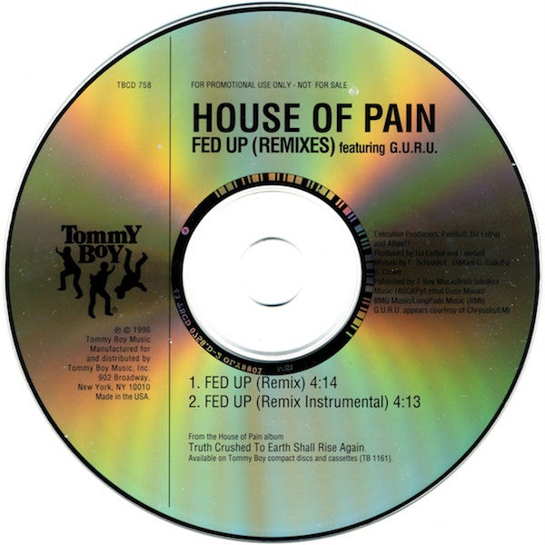 House Of Pain ‎– Fed Up (Remixes) (PLATURN)