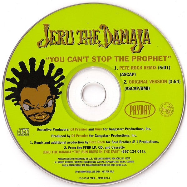 Jeru The Damaja ‎– You Can't Stop The Prophet (PLATURN)