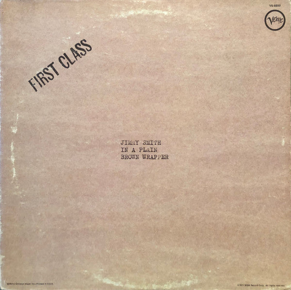 Jimmy Smith ‎– In A Plain Brown Wrapper