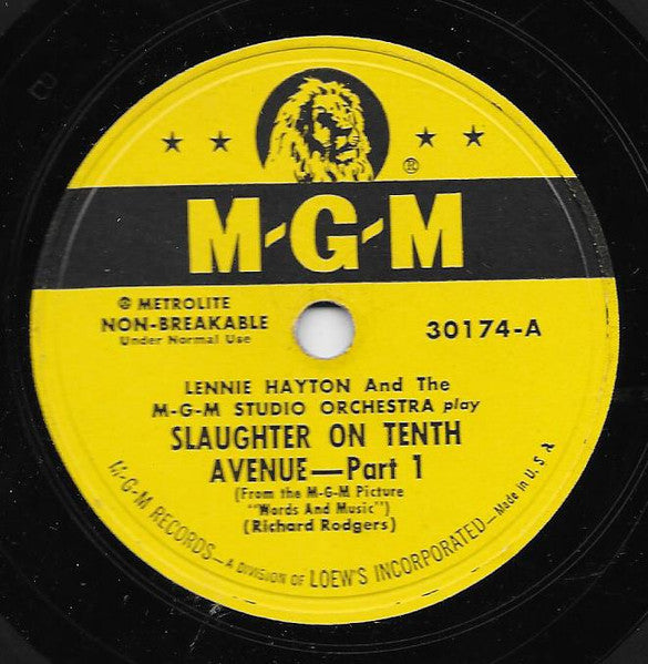 Lennie Hayton And The MGM Studio Orchestra – Slaughter On Tenth Avenue