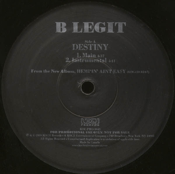 B-Legit – Destiny / Keep It P.I.