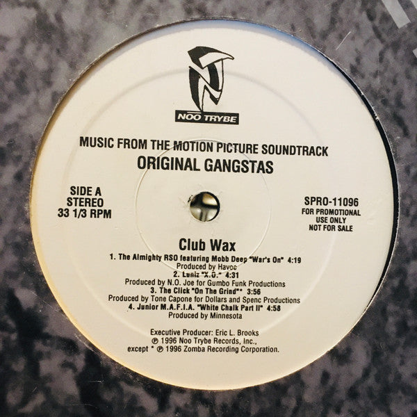 Music From The Motion Picture Soundtrack Original Gangstas