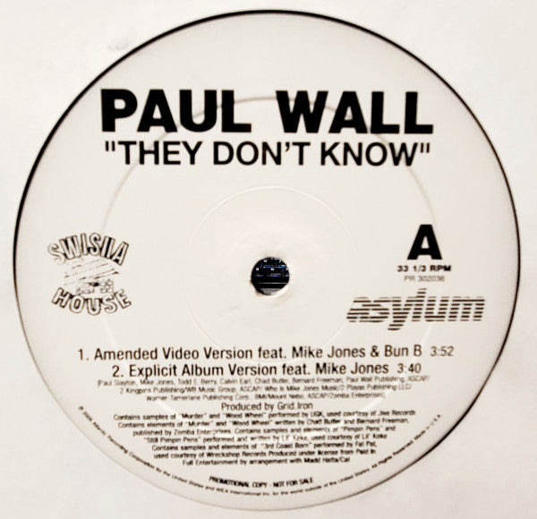 Paul Wall – They Don't Know