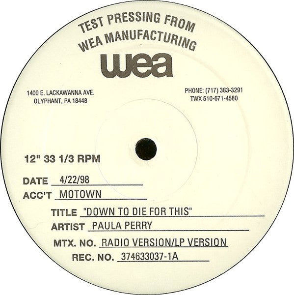 Paula Perry – Down To Die For This