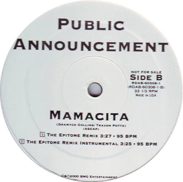 Public Announcement – Mamacita