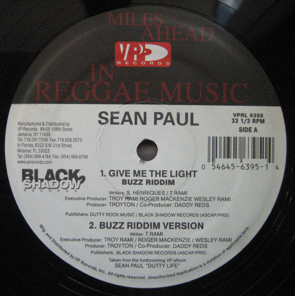Sean Paul – Give Me The Light / Like Glue
