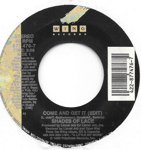 Shades Of Lace – Come And Get It