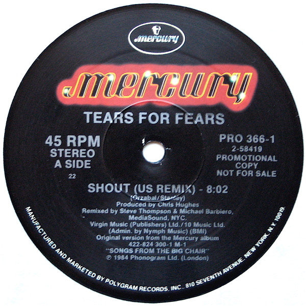 Tears For Fears ‎– Shout (DISCOGS)