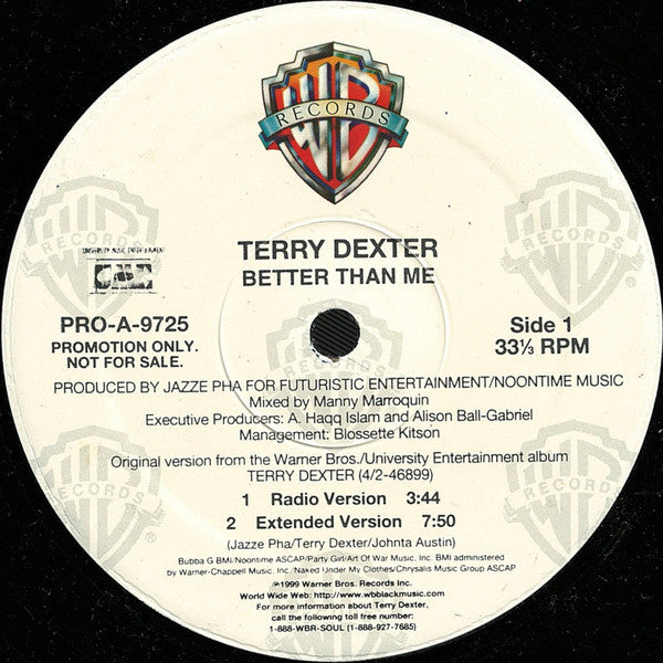 Terry Dexter – Better Than Me