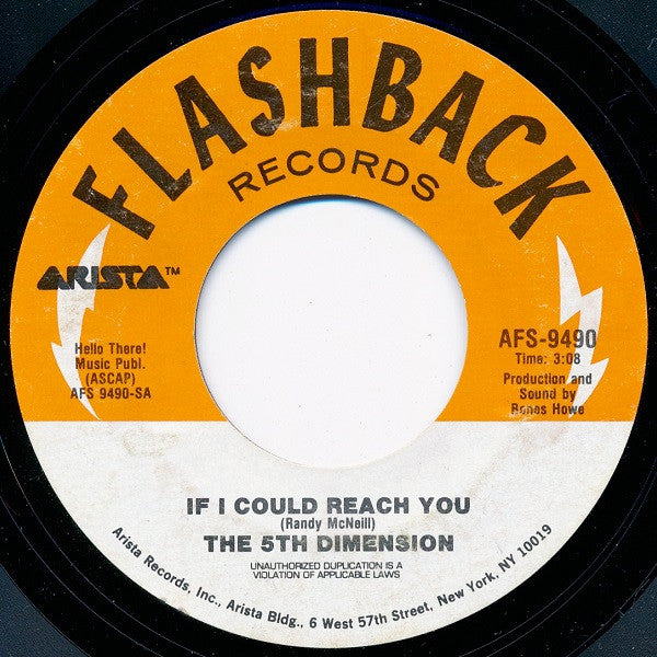 The 5th Dimension – If I Could Reach You / (Last Night) I Didn't Get To Sleep At All