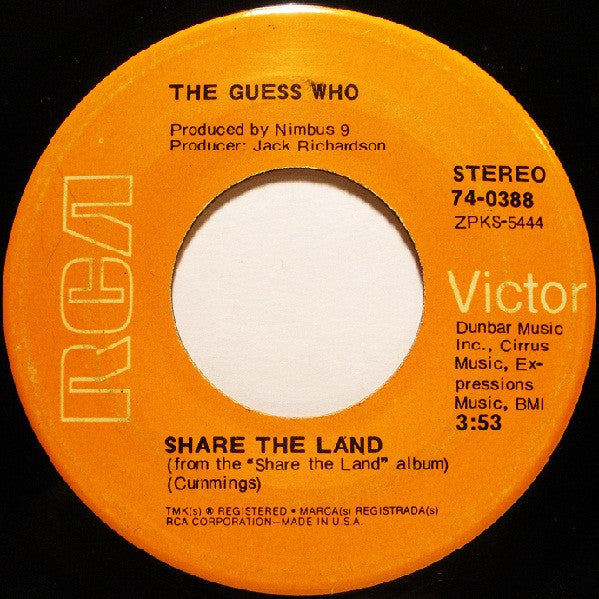 The Guess Who – Share The Land / Bus Rider