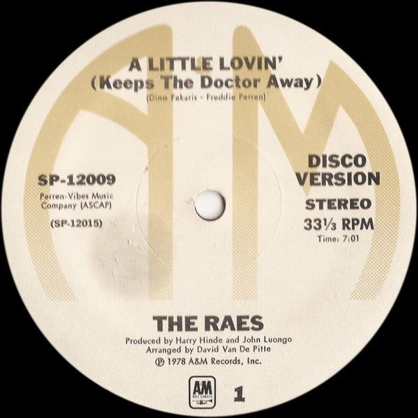 The Raes – A Little Lovin' (Keeps The Doctor Away)