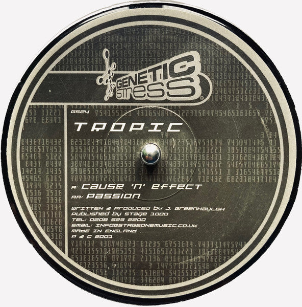 Tropic – Cause 'N' Effect / Passion (IMAGINE)