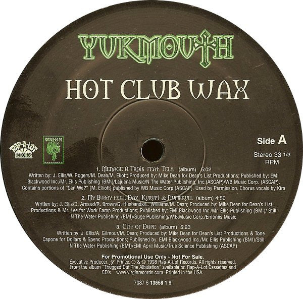 Yukmouth – Hot Club Wax