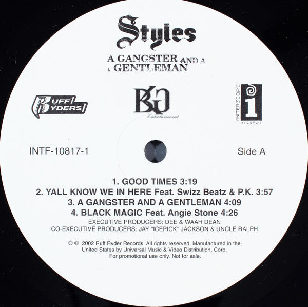Styles A Gangster and a Gentleman 2 x 12