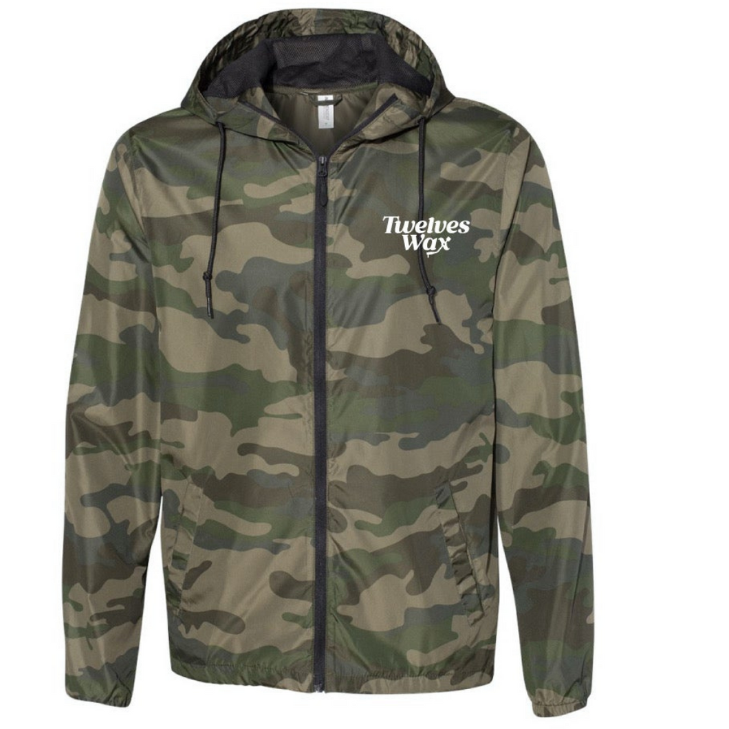Forest Camo Lightweight Windbreaker Full-Zip Jacket