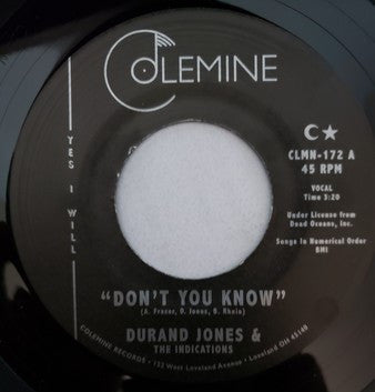 Durand Jones & The Indications Don't You Know  b/w True Love 7