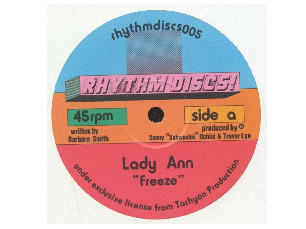 Rhythm Discs 005 Lady Ann Freeze b/w Lady Ann Freeze Tim Reaper Remix