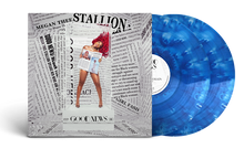 Load image into Gallery viewer, Megan Thee Stallion Good News [Explicit Content] (Colored Vinyl, Blue, White, Indie Exclusive) (2 Lp&#39;s) Vinyl
