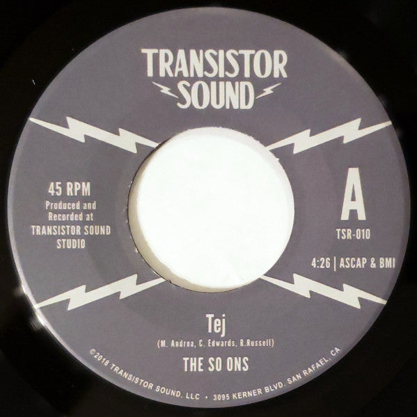 The So Ons - Tej b/w Short Shift