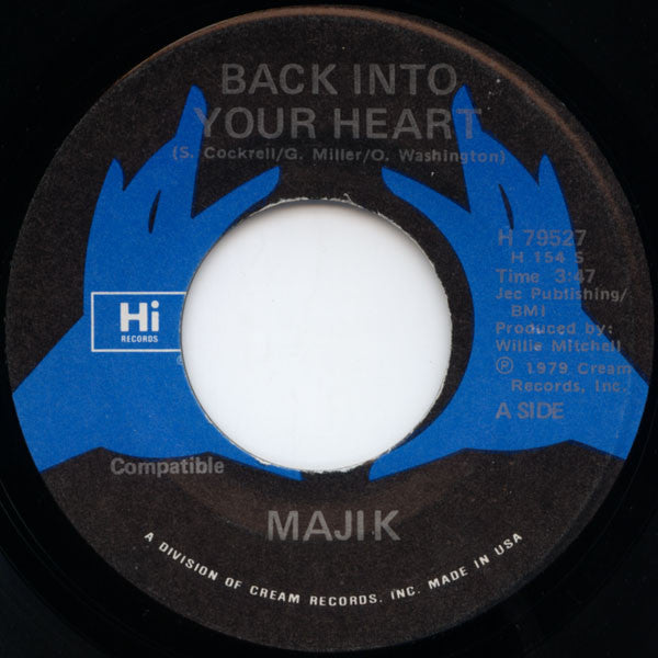 Majik - Back to Your Heart b/w Dance, Dance, Dance