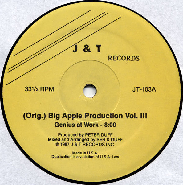 Big Apple Productions - Vol.3  Pump Me Up (opened copy)