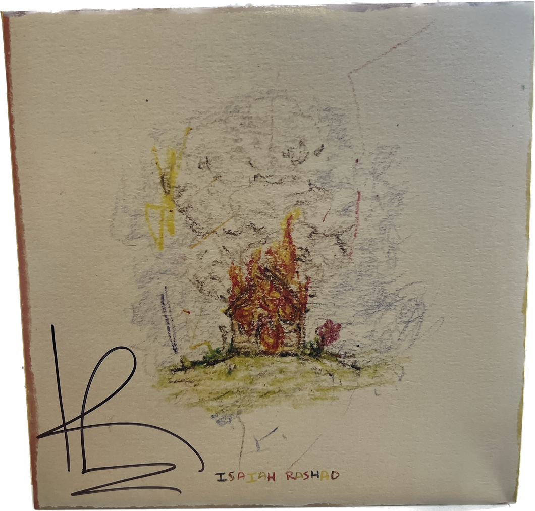 Isiah Rashad- The House Is Burning Album LP Autographed (JGWA)